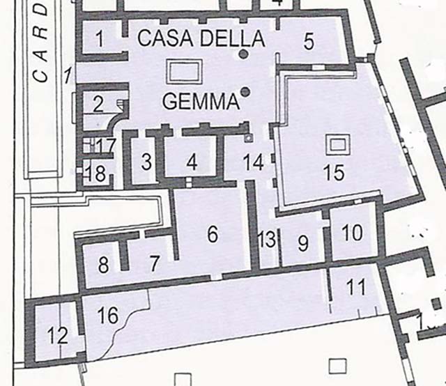 Herculaneum Insula Orientalis I.1. Casa della Gemma or House of the Gem

Plan